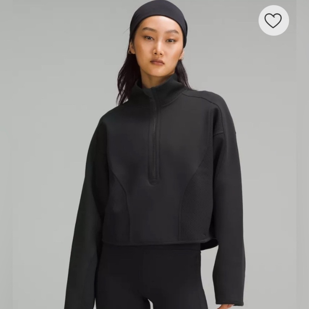 Lululemon Mixed Fabric Quarter-Zip Pullover - Black
